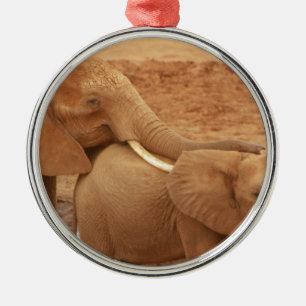 Elefant individuell personalisieren diy Jahrestage Silbernes Ornament