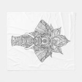 Elefant inspiriert fleecedecke (Vorderseite (Horizontal))