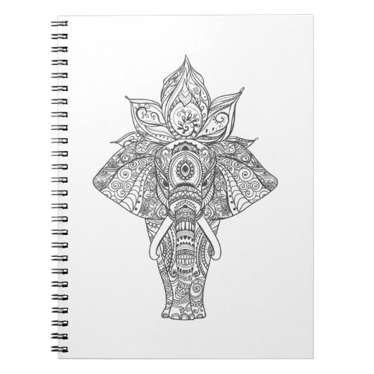 Elefant inspiriert notizblock (Vorderseite)