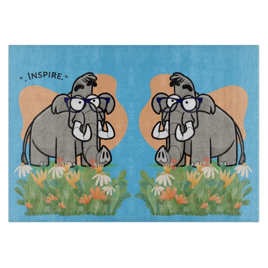 Elefant inspiriert schneidebrett (Vorderseite)