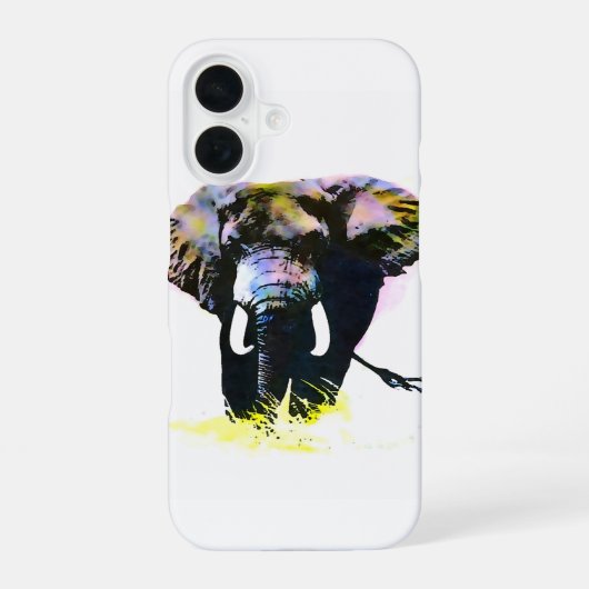 Elefant iPhone 16 Hülle (Rückseite)