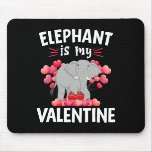 Elefant ist mein Valentinstag Frohen Valentinstag Mousepad