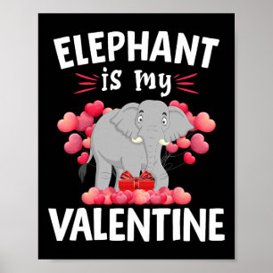 Elefant Ist Mein Valentinstag Frohen Valentinstag Poster