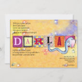 Elefant-jüdisches Baby, das Einladung (Vorderseite)