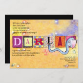 Elefant-jüdisches Baby, das Einladung (Vorne/Hinten)