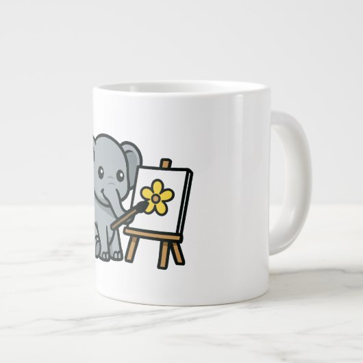 Elefant Jumbo-Tasse (Vorderseite Rechts)