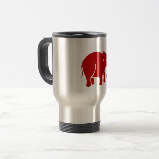 Elefant-Kaffee-Tasse Reisebecher (Vorderseite Links)