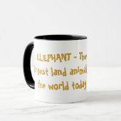 Elefant-Kaffee-Tasse Tasse (Vorderseite Links)