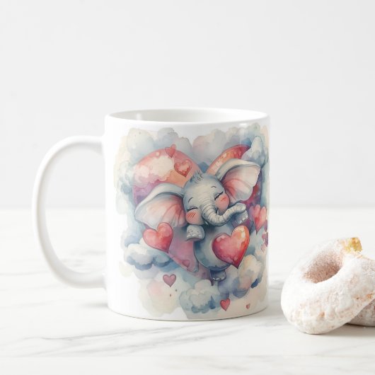Elefant Kaffeetasse (Mit Donut)