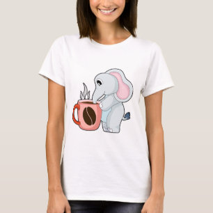 Elefant Kaffeetasse T-Shirt