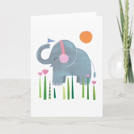 Elefant Karte (Vorderseite)
