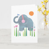 Elefant Karte (Gelbe Blume)