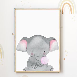 Elefant Kau-Gummi Poster Süßigkeiten Kinderzimmer 