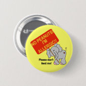 Elefant keine Erdnüsse bin ich allergisch Button (Vorne & Hinten)