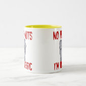 Elefant KEINE Erdnüsse bin ich allergisch Zweifarbige Tasse (Mittel)