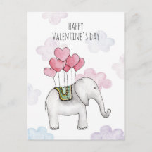 Elefant Klassenvalentine. Cartoon Kinder