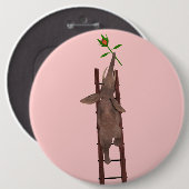 Elefant klettert auf einer Leiter Button (Vorne & Hinten)