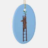 Elefant klettert auf einer Leiter Keramik Ornament (Rechts)