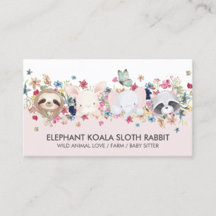 ELEFANT KOALA FAULTIER KANINCHEN BABY-TIERE VISITENKARTE