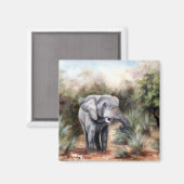 Elefant kommt durch Magnet (Vorderseite/Rückseite)