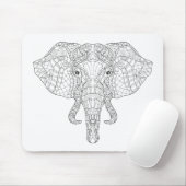 Elefant-Kopf-Gekritzel 2 Mousepad (Mit Mouse)
