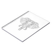 Elefant-Kopf-Gekritzel 2 Notizblock (Linke Seite)