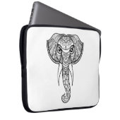 Elefant-Kopf-Gekritzel Laptopschutzhülle (Vorne Rechts)