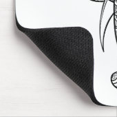 Elefant-Kopf-Gekritzel Mousepad (Ecke)