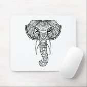 Elefant-Kopf-Gekritzel Mousepad (Mit Mouse)
