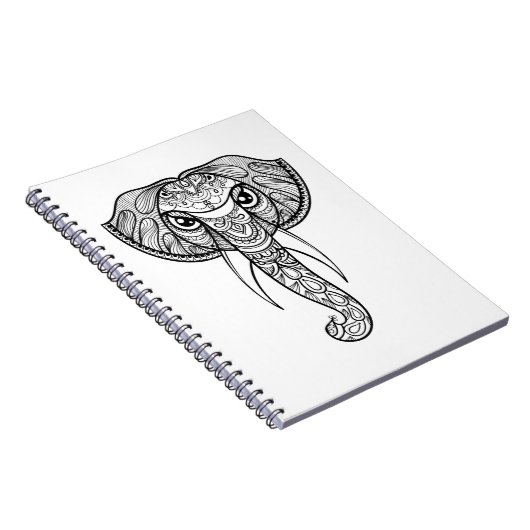Elefant-Kopf-Gekritzel Notizblock (Rechte Seite)