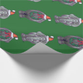 Elefant-Kopf-und Schwanz-Muster-Weihnachten Geschenkpapier (Ecke)