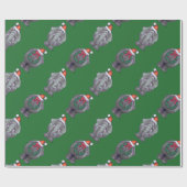 Elefant-Kopf-und Schwanz-Muster-Weihnachten Geschenkpapier (Flach)