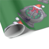 Elefant-Kopf-und Schwanz-Muster-Weihnachten Geschenkpapier (Rolleneckpunkt)