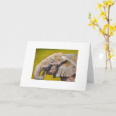 Elefant-Kunst-Grußkarte Karte (Gelbe Blume)