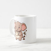 Elefant Latte Herz Kaffeetasse (Vorderseite Links)