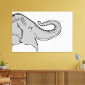 Elefant-Leinwand Leinwanddruck (Insitu (Wohnzimmer))
