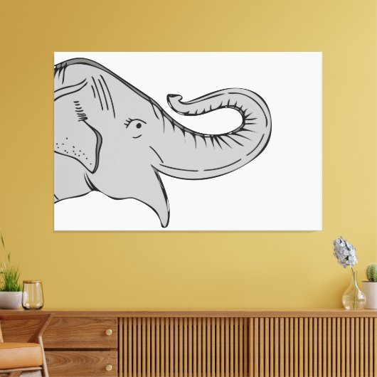 Elefant-Leinwand Leinwanddruck (Insitu (Wohnzimmer))