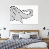 Elefant-Leinwand Leinwanddruck (Insitu (Schlafzimmer))