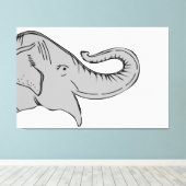 Elefant-Leinwand Leinwanddruck (Insitu (Holzboden))