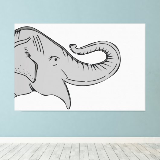 Elefant-Leinwand Leinwanddruck (Insitu (Holzboden))