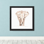 Elefant leinwanddruck (Insitu (Holzboden))