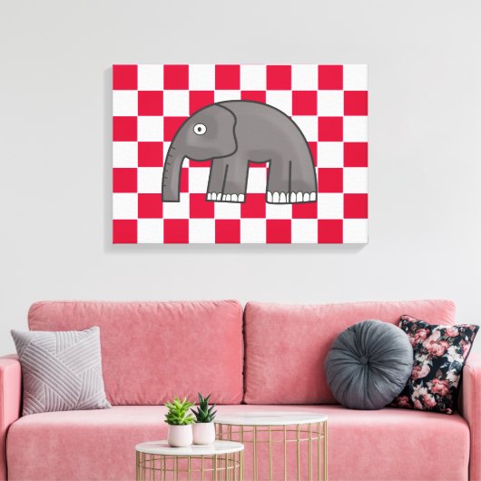 Elefant Leinwanddruck (Insitu (Wohnzimmer))