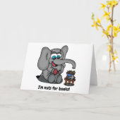 Elefant lesen: Ich bin Nackte für Bücher Karte (Gelbe Blume)