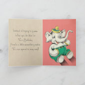 Elefant-Lesezeitungs-Geburtstags-Karte Karte (Innenseite)