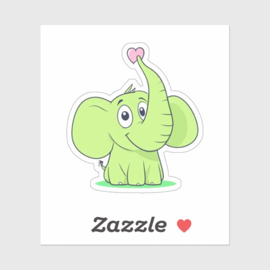 Elefant-Liebe Aufkleber (Blatt)