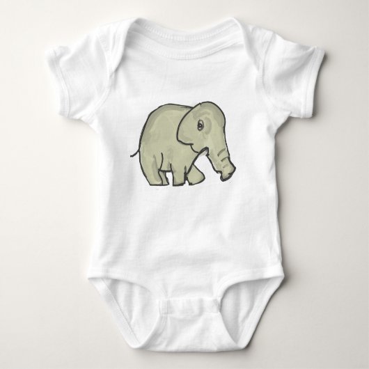 Elefant-Liebe Baby Strampler (Vorderseite)