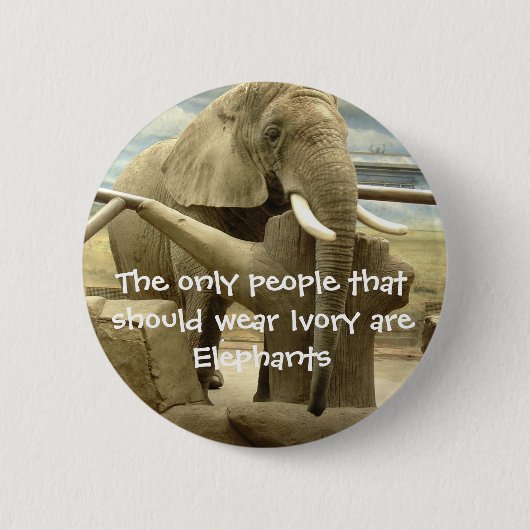 Elefant-Liebe Button (Vorderseite)