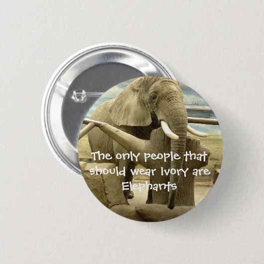 Elefant-Liebe Button (Vorne & Hinten)