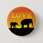 Elefant-Liebe Button (Vorderseite)