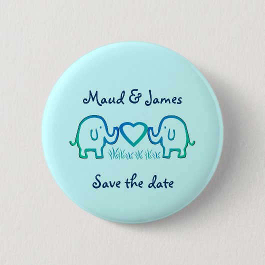 Elefant-Liebe Button (Vorderseite)